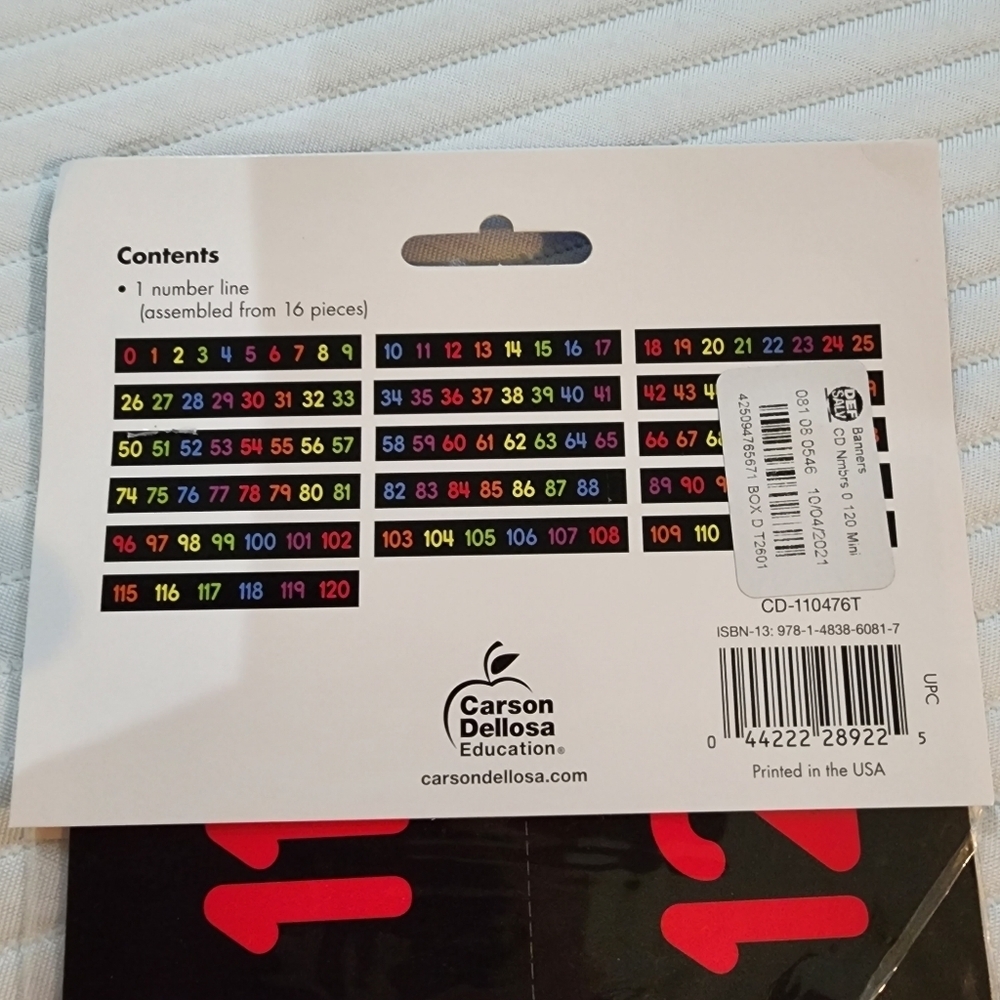 Classroom number line 0-120 NWT - Picture 6 of 7